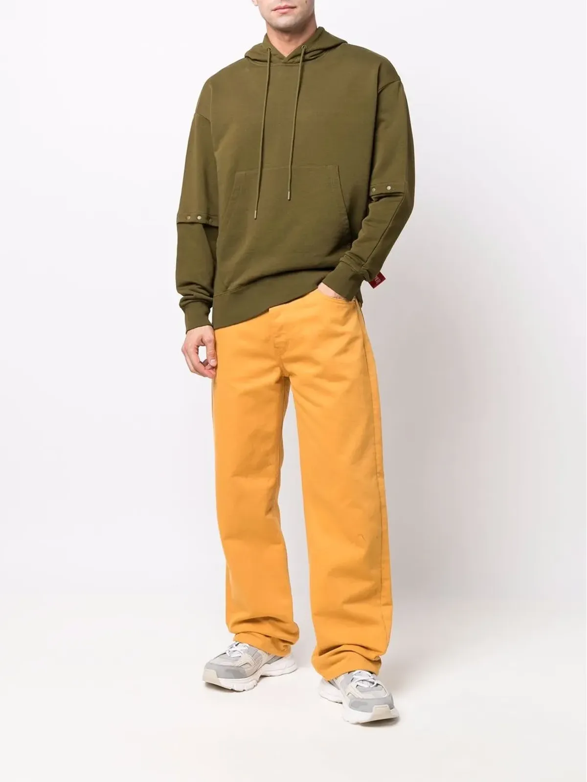 Camper ロゴパッチ付きドローストリングフーディ - 画像2
