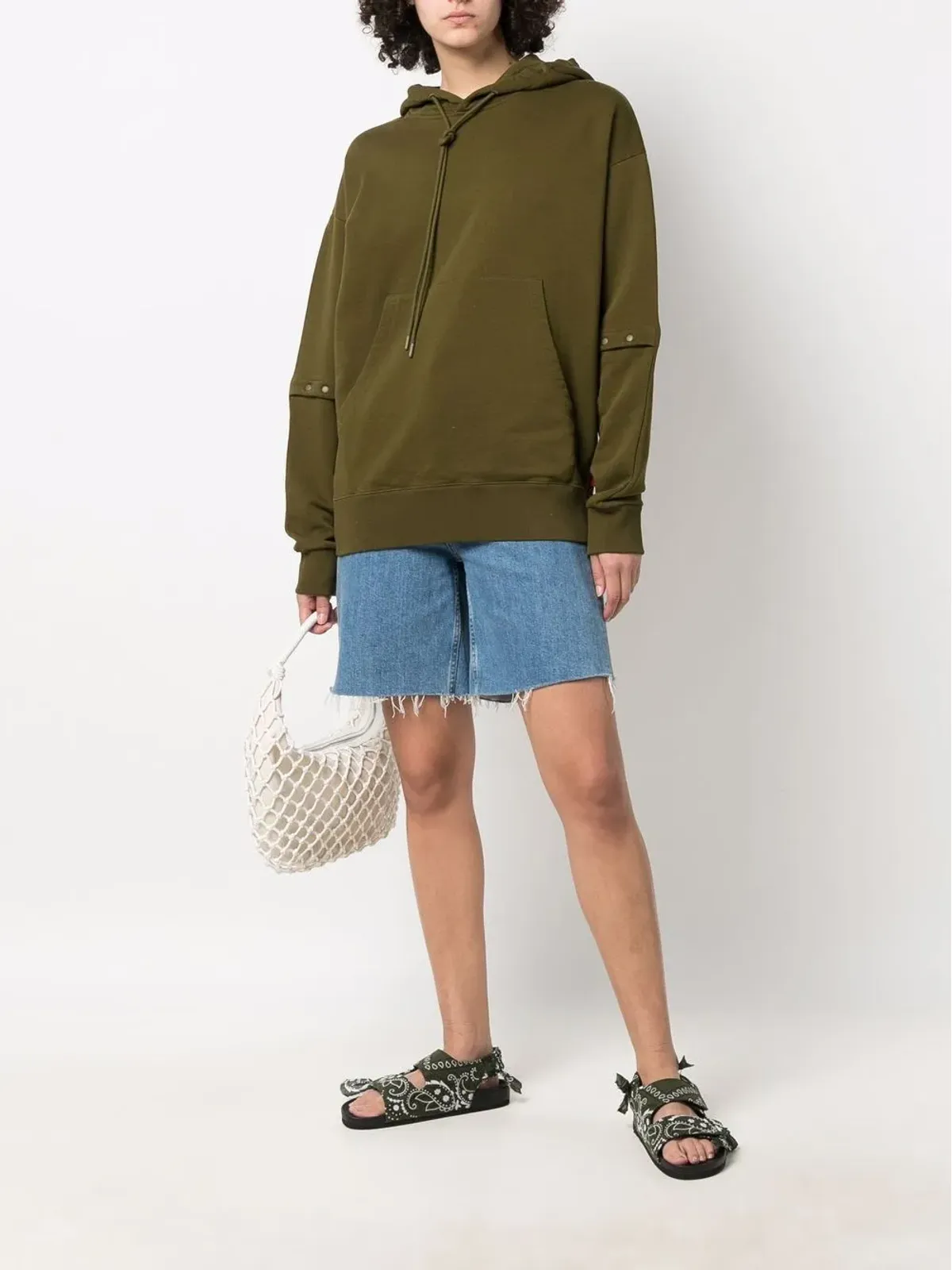 Camper ロゴパッチ付きドローストリングフーディ - 画像3