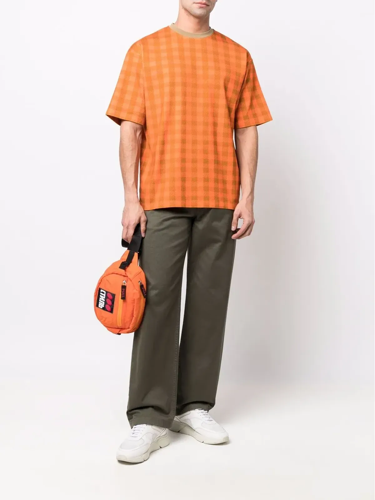 Camper チェック柄Tシャツ - オレンジ - 画像2