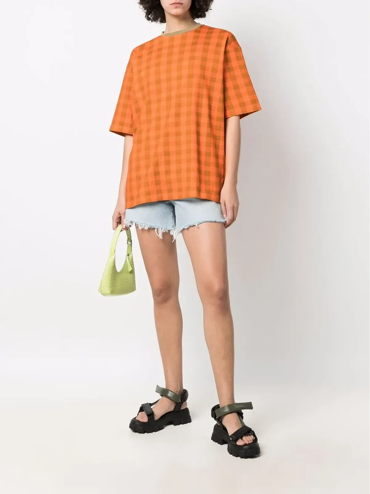 Camper チェック柄Tシャツ - オレンジ - 画像3