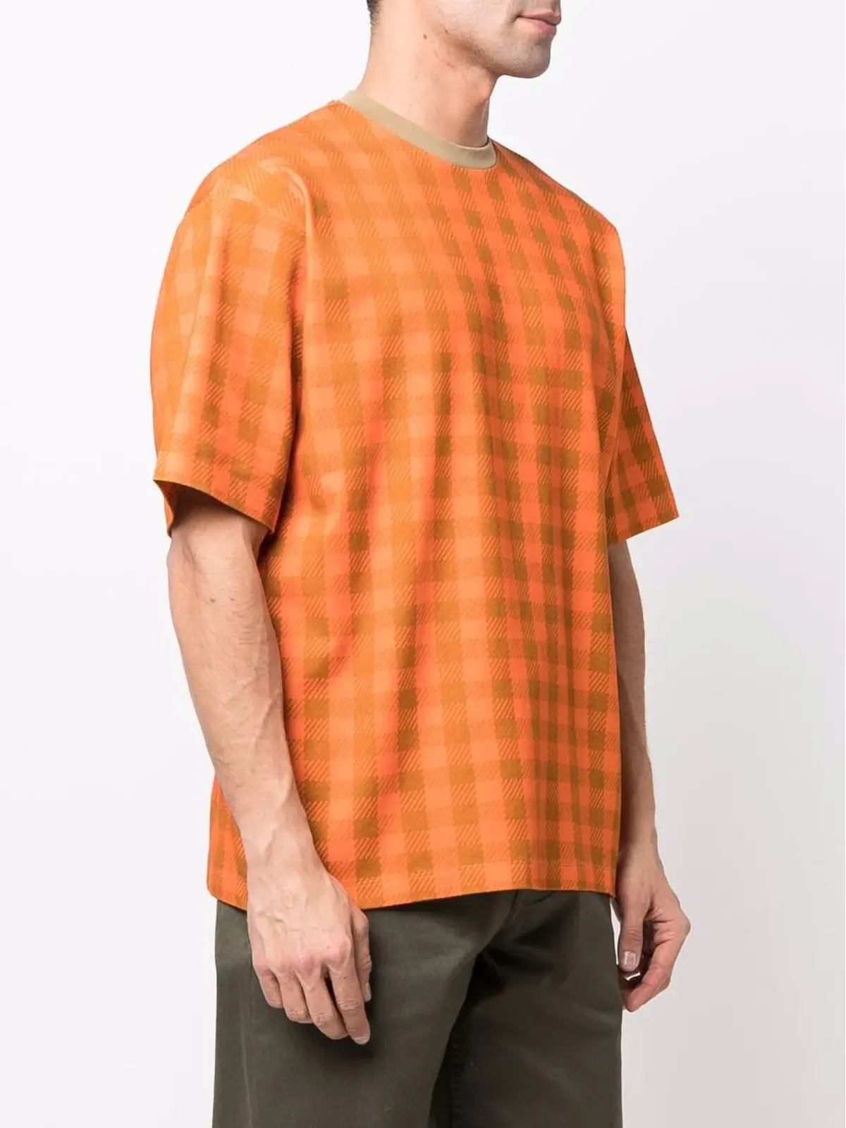 Camper チェック柄Tシャツ - オレンジ - 画像4