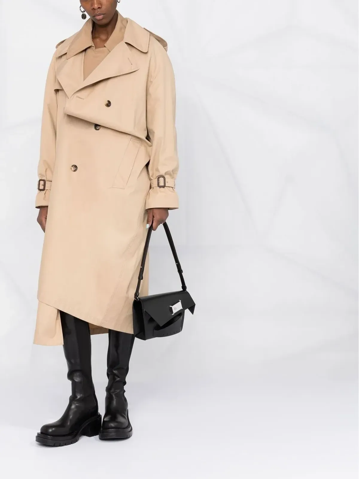 Maison Margiela スナッチド レザー クラッチバッグ - 画像2