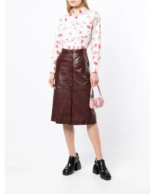 CHANEL Pre-Owned 1990年代リッププリントシャツ（ホワイト） - サムネイル2