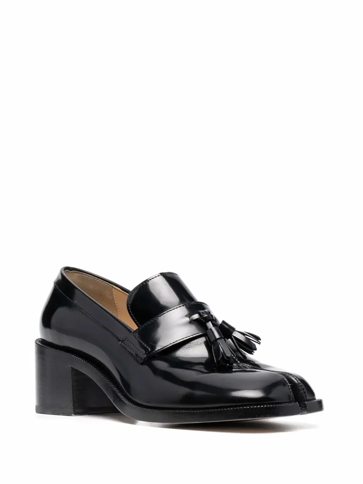 Maison Margiela タビ タッセルディテール レザー ローファー - ブラック - 画像2