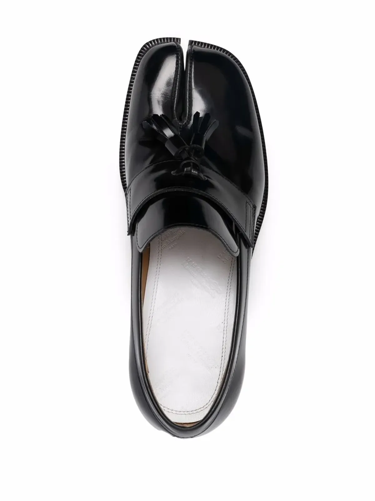 Maison Margiela タビ タッセルディテール レザー ローファー - ブラック - 画像4