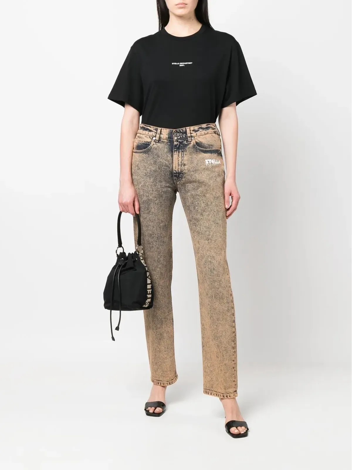 Stella McCartney ロゴプリント入りストレートジーンズ - Orange - 画像3