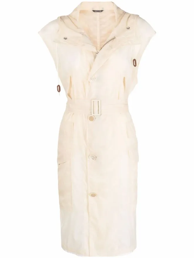 Maison Margiela Maison Margiela ベルト付きフード付きトレンチコートの商品画像