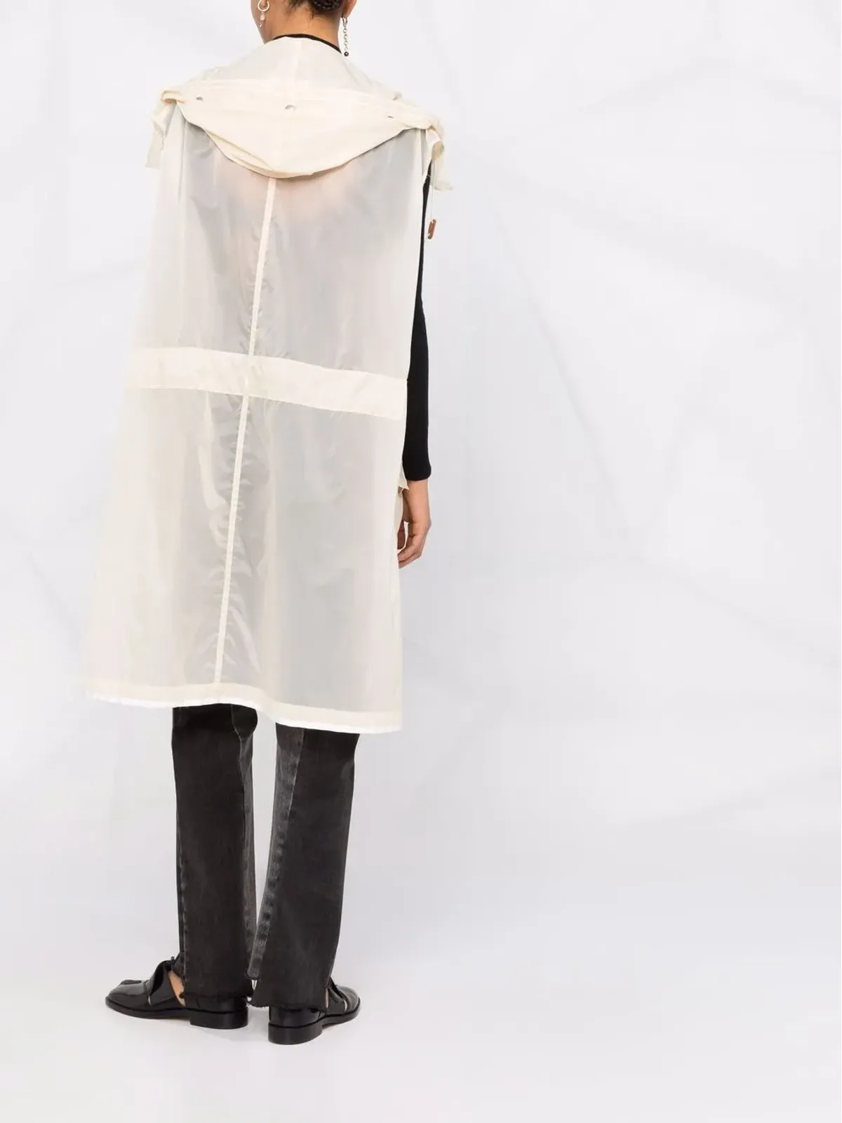Maison Margiela ベルト付きフード付きトレンチコート - 画像4
