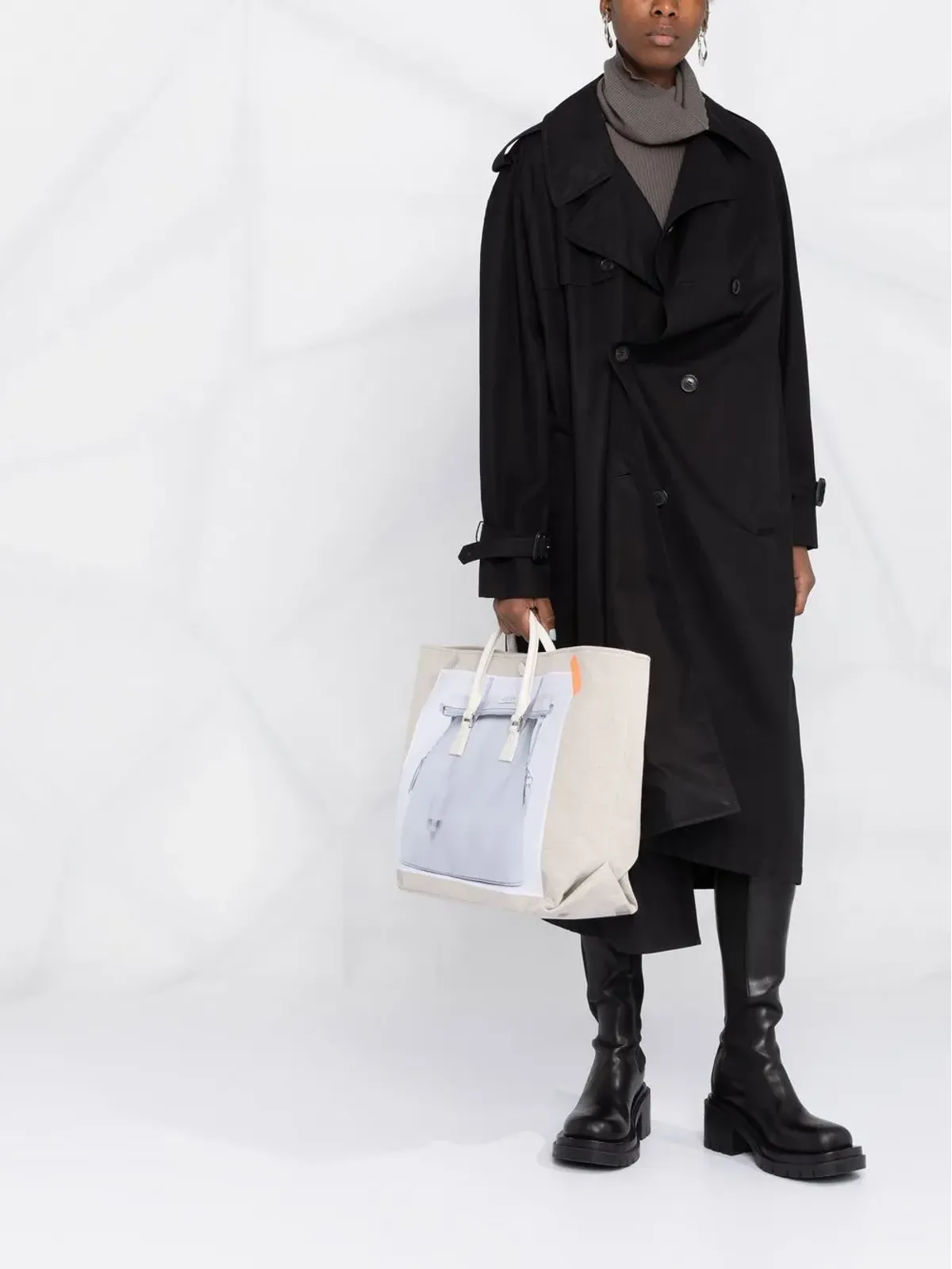 Maison Margiela 5AC trompe-l'oeil トートバッグ グレー - 画像2
