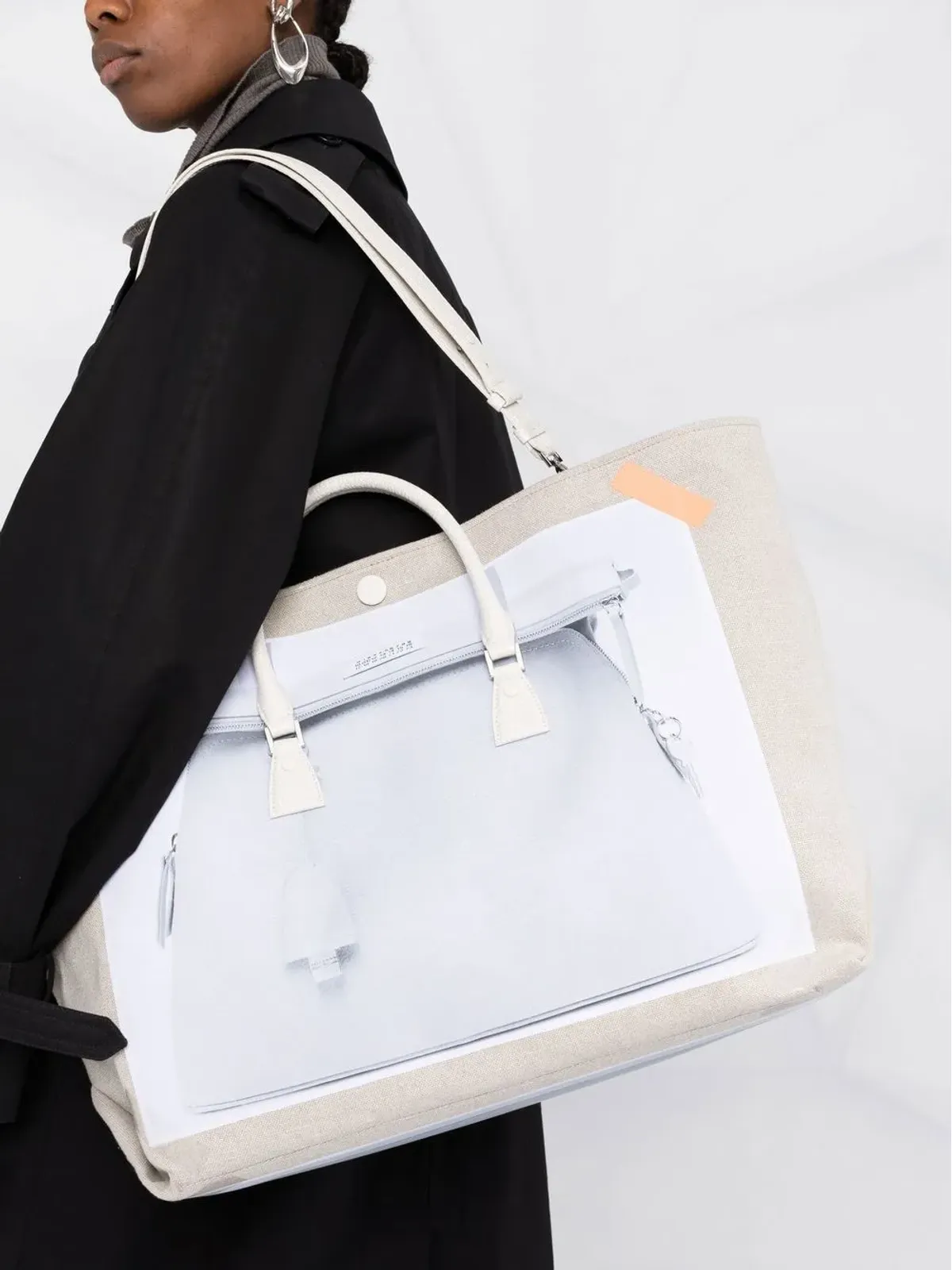 Maison Margiela 5AC trompe-l'oeil トートバッグ グレー - 画像3
