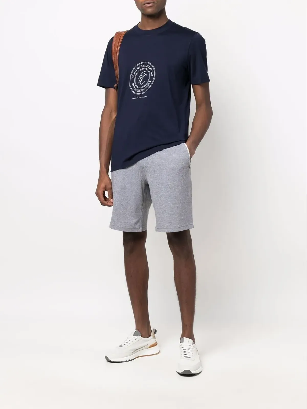 Brunello Cucinelli 膝丈トラックショーツ - グレー - 画像2
