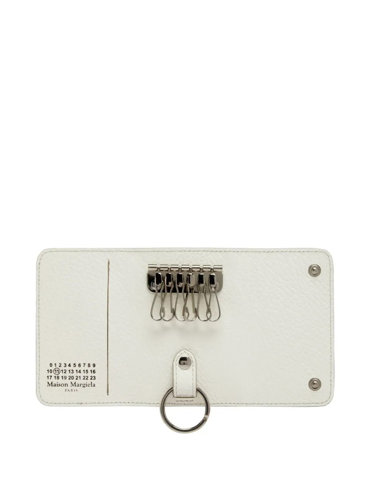 Maison Margiela フォーステッチ レザー キーホルダー - 画像3