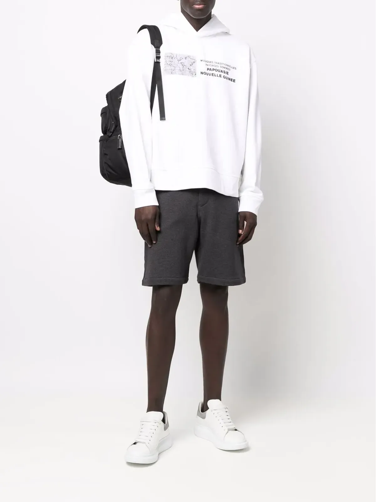 Alexander McQueen ストライプディテール トラックショーツ - 画像2