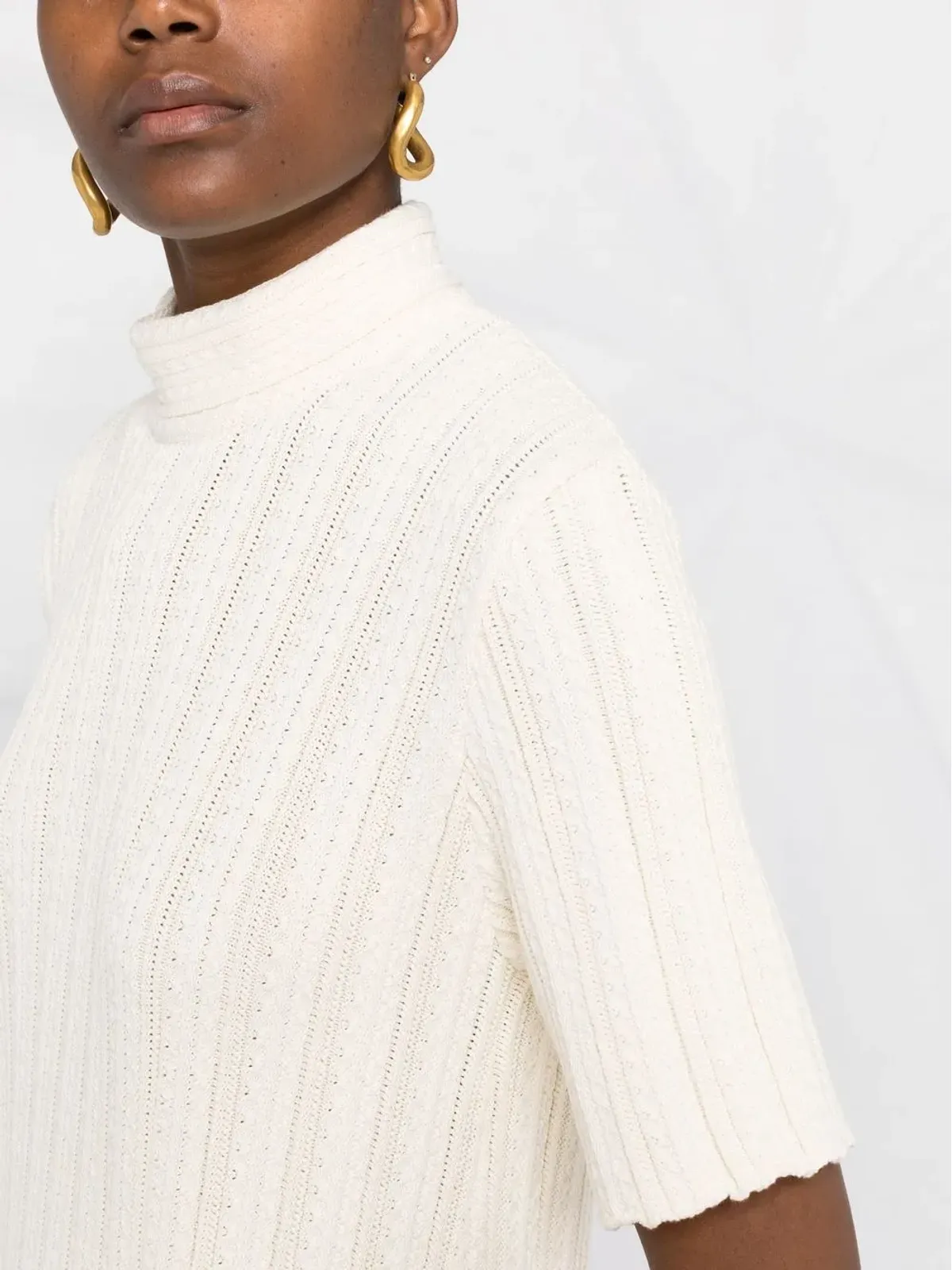 Jil Sander 半袖リブニットワンピース - 画像5