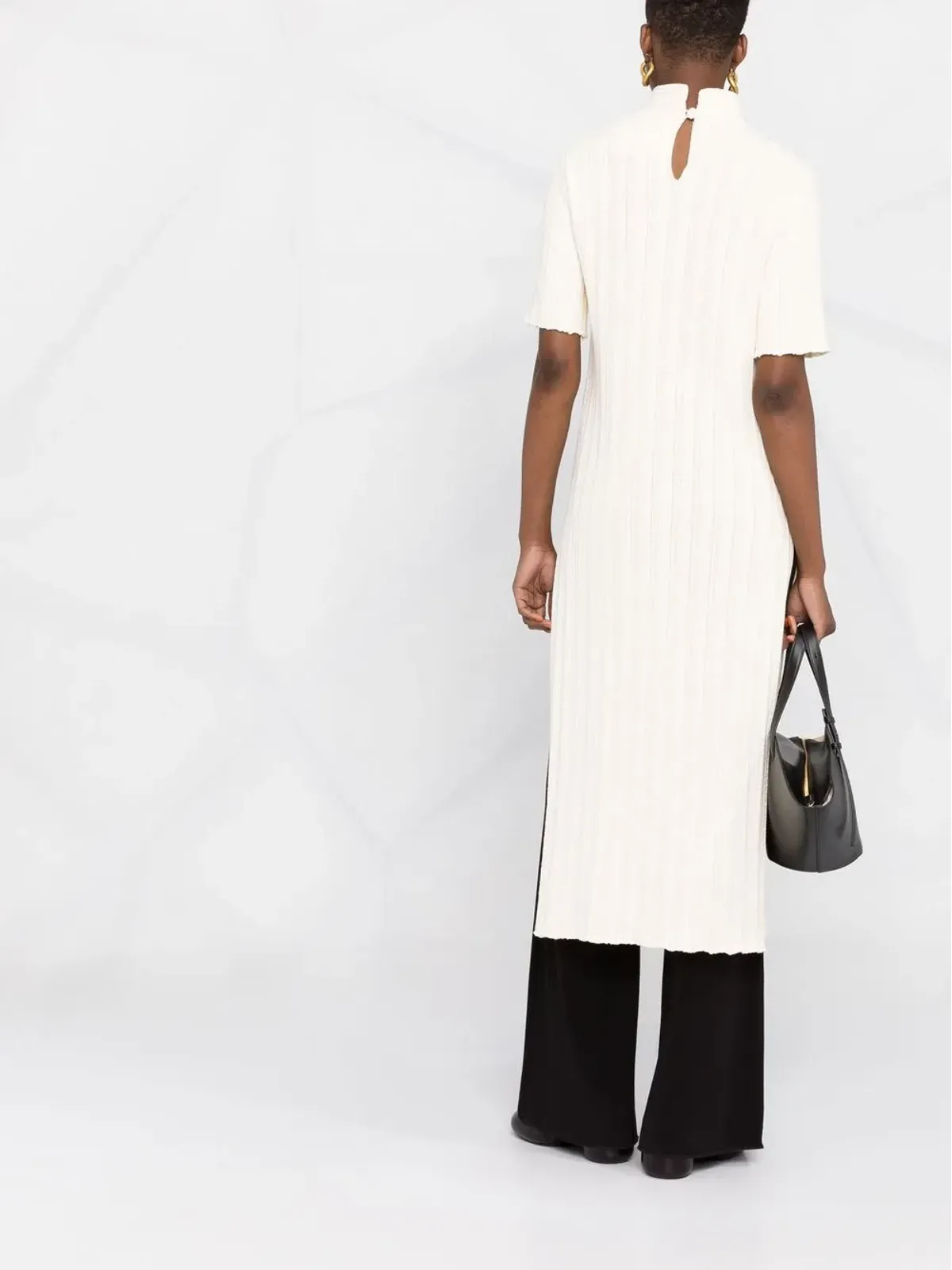 Jil Sander 半袖リブニットワンピース - 画像4