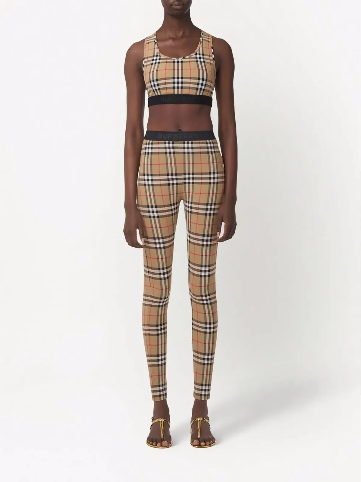 Burberry ヴィンテージチェック柄スポーツブラ - 画像2