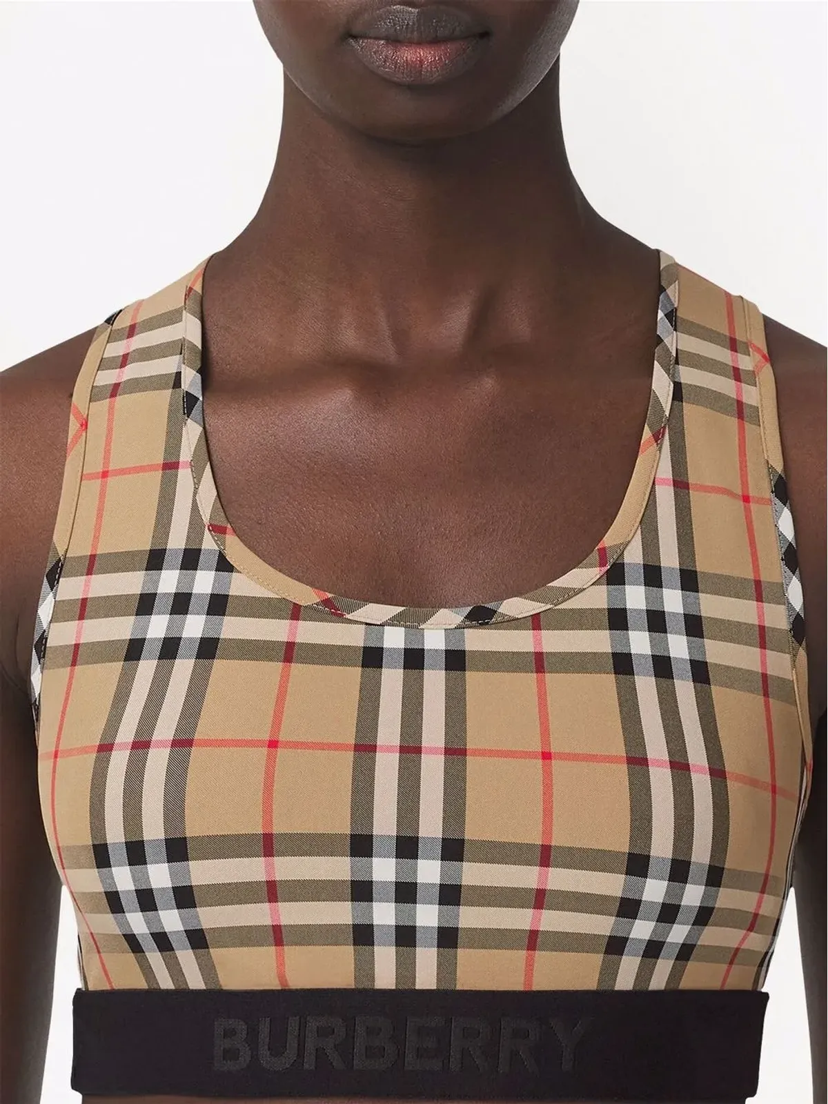 Burberry ヴィンテージチェック柄スポーツブラ - 画像4