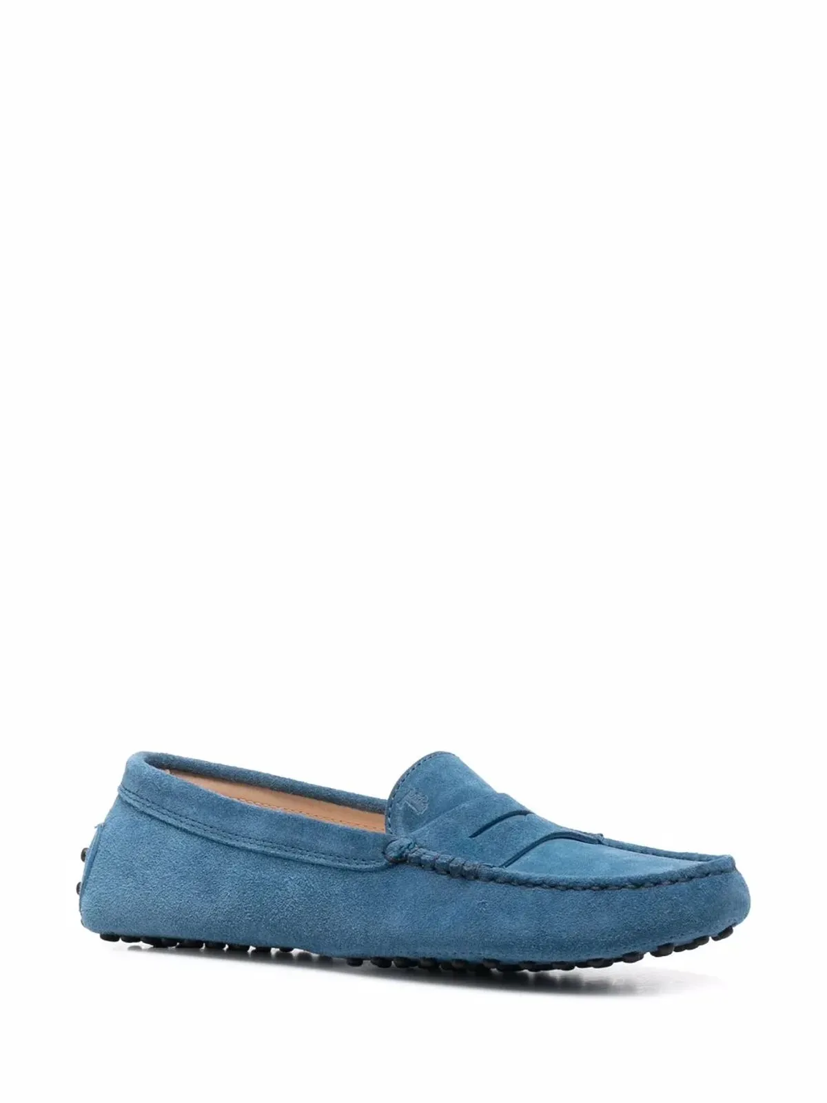 Tod's ペニースロット スエード ローファー ブルー - 画像2