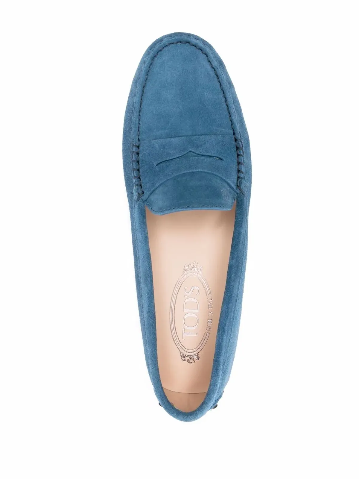 Tod's ペニースロット スエード ローファー ブルー - 画像4