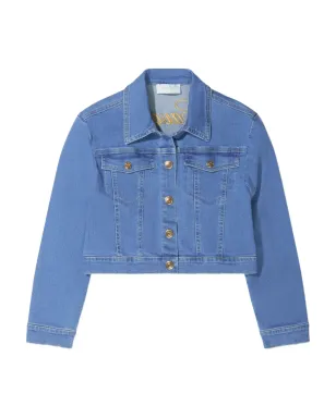 Roberto Cavalli Junior ロゴ刺繍デニムジャケット - サムネイル1