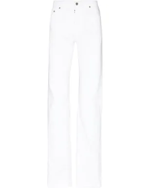 Maison Margiela ストレートレッグ コットン ジーンズ ホワイト - サムネイル1