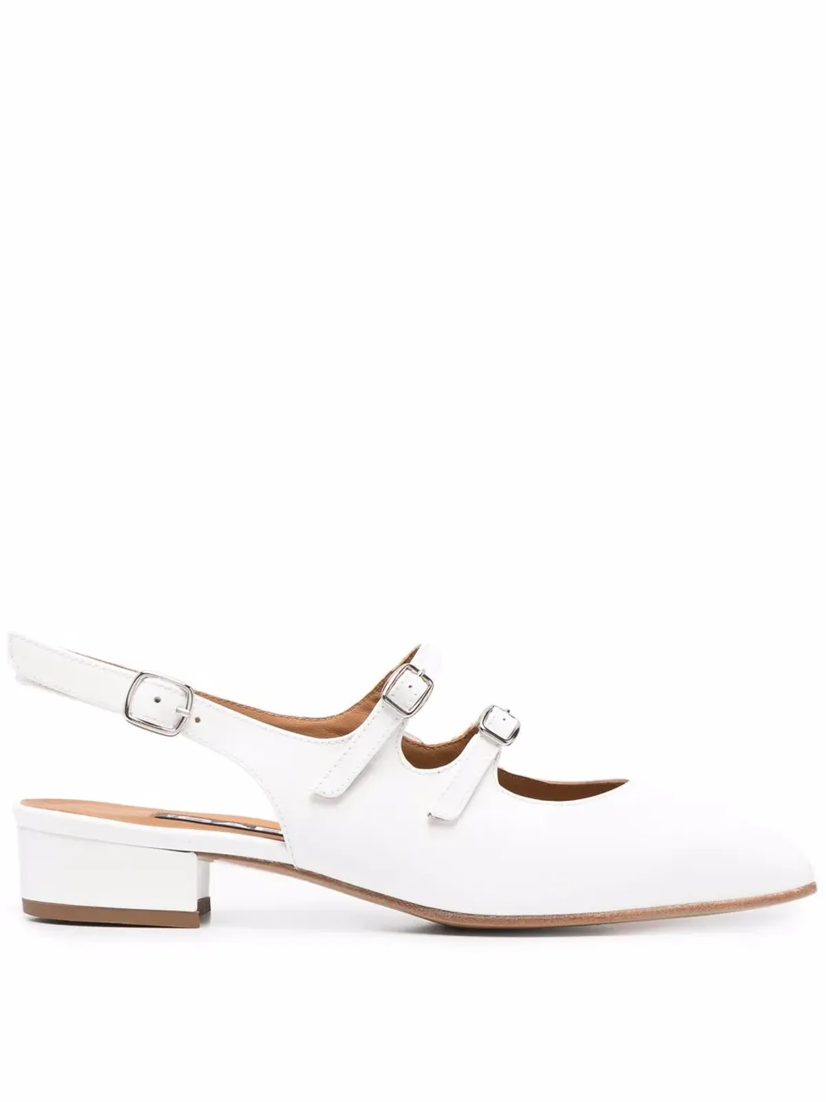 Carel Paris Peche buckled slingback pumps - White - 画像1