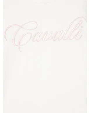 Roberto Cavalli Junior 刺繍ロゴ入りコットンTシャツ - サムネイル3