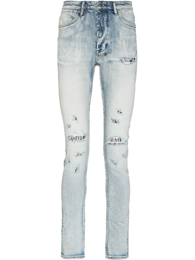 Ksubi Ksubi ヴァン ウィンクル ファイア パッチ パンク ブルー スキニー ジーンズの商品画像
