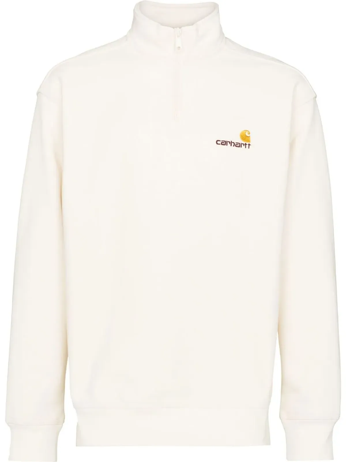 Carhartt WIP ロゴ刺繍 ハーフジップ スウェットシャツ - 画像1