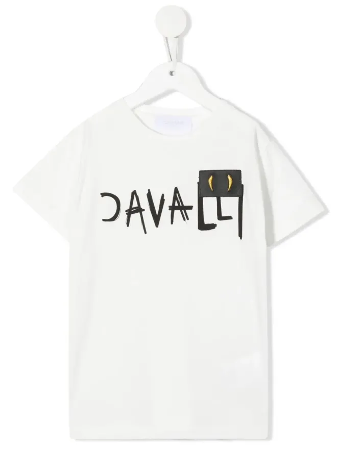 Roberto Cavalli Junior Roberto Cavalli Junior スクリブル ロゴプリント Tシャツの商品画像