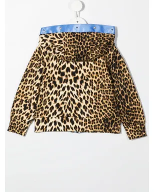 Roberto Cavalli Junior レオパードプリントジップアップフーディ - サムネイル2
