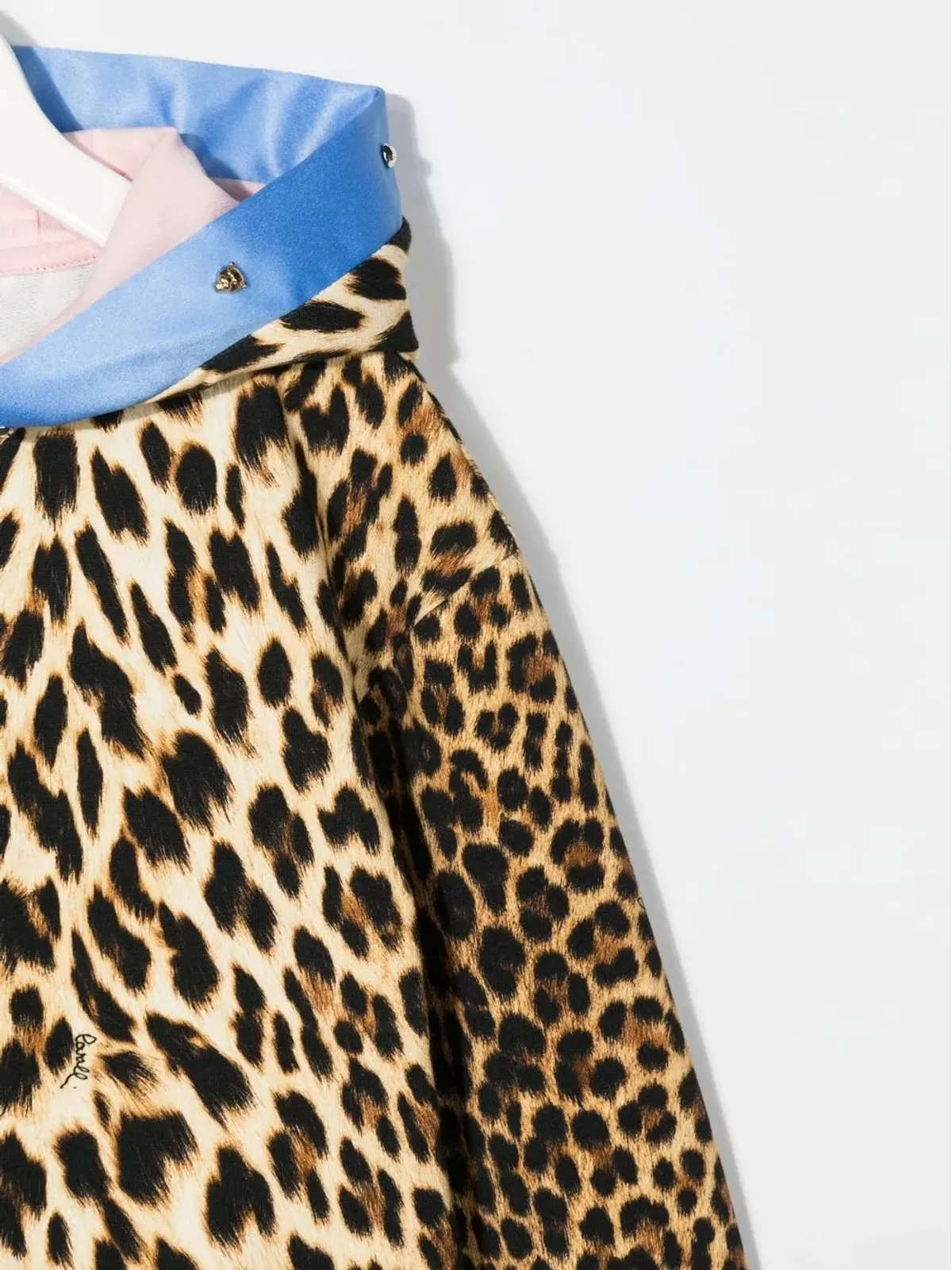 Roberto Cavalli Junior レオパードプリントジップアップフーディ - 画像3