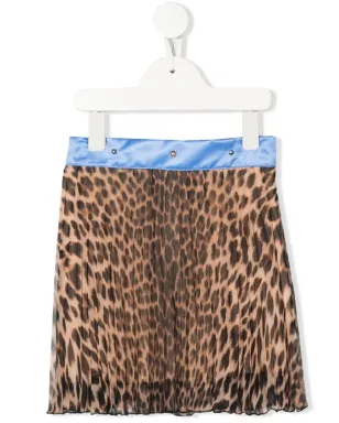 Roberto Cavalli Junior レオパード柄プリーツスカート - サムネイル1