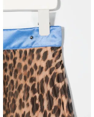 Roberto Cavalli Junior レオパード柄プリーツスカート - サムネイル3