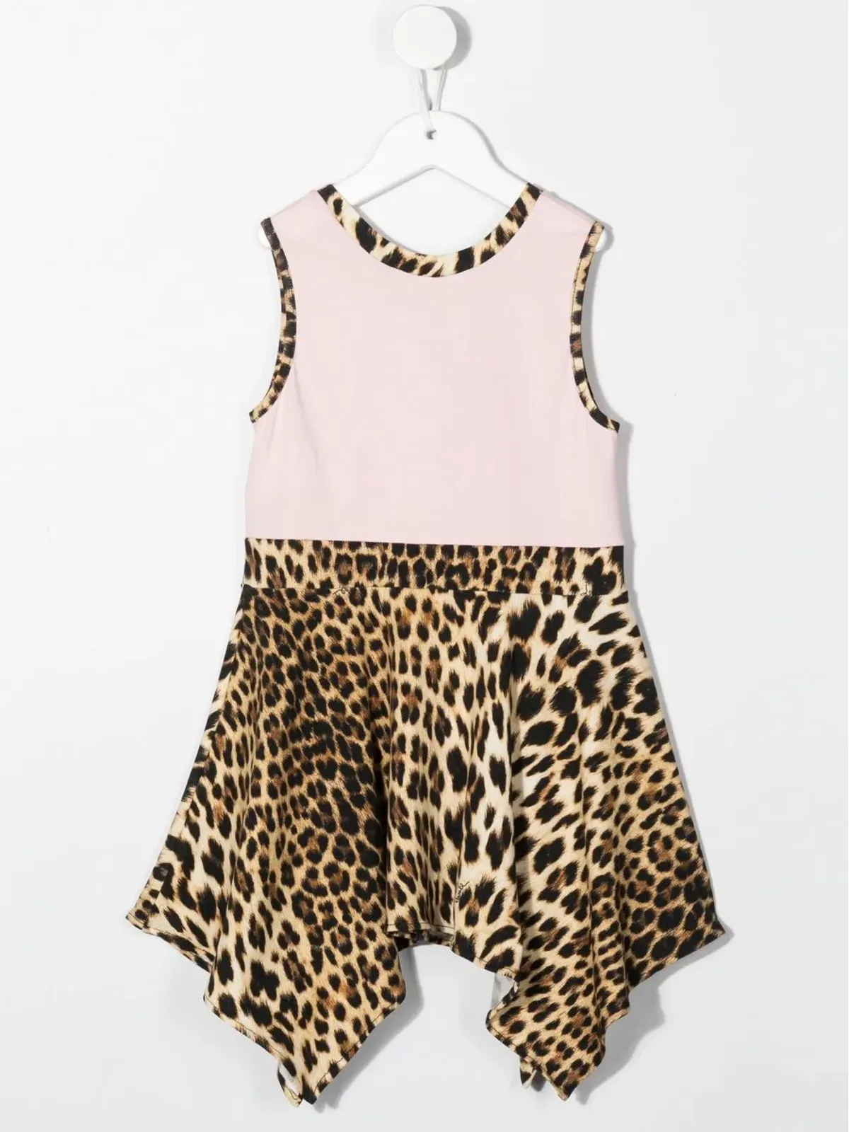Roberto Cavalli Junior ヒョウ柄アシンメトリードレス - 画像2