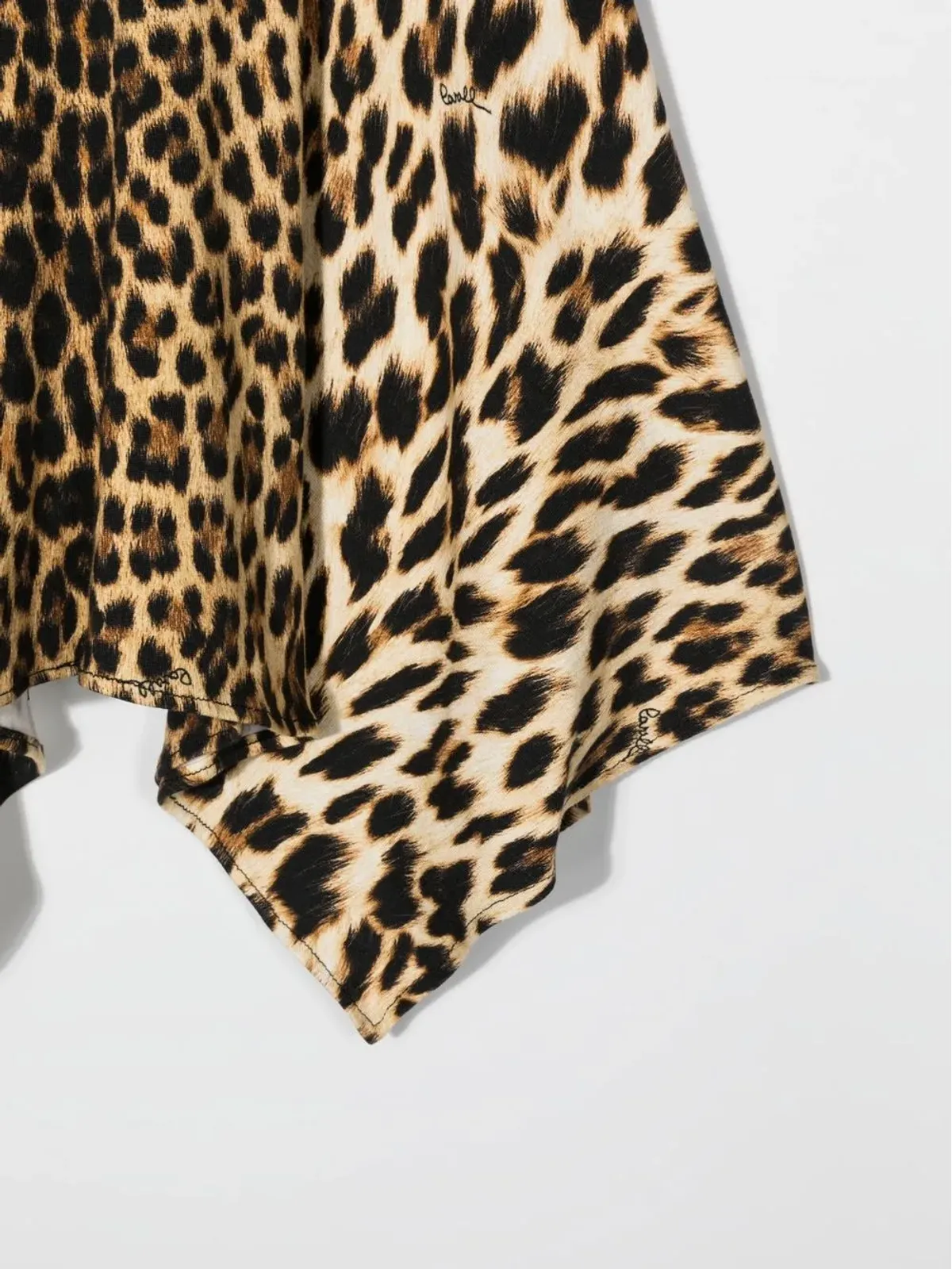 Roberto Cavalli Junior ヒョウ柄アシンメトリードレス - 画像3