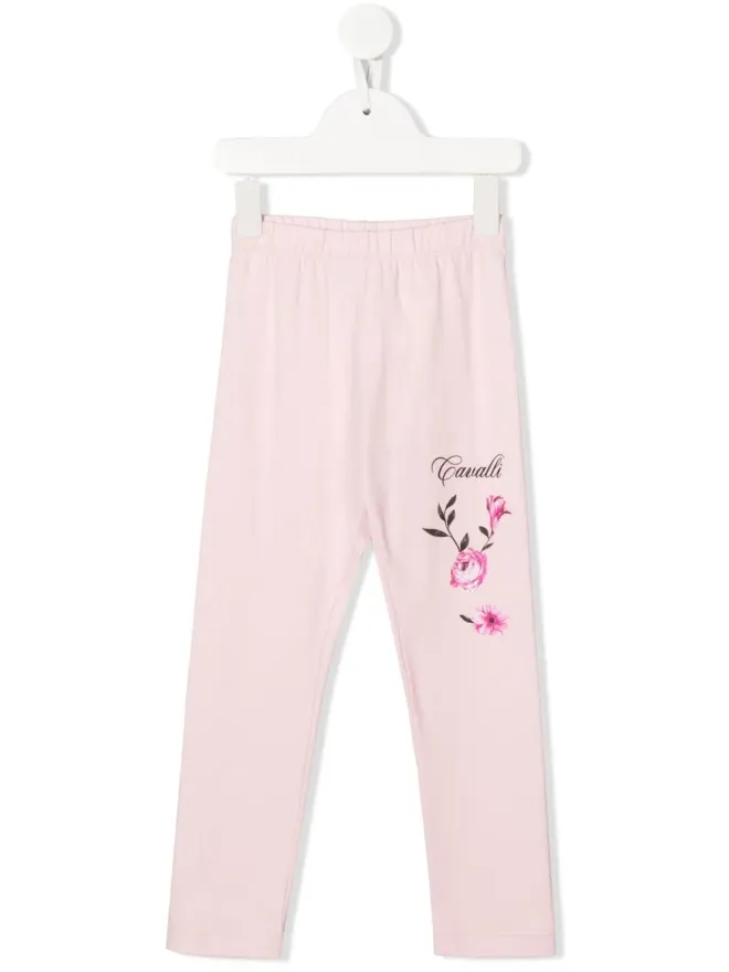 Roberto Cavalli Junior Roberto Cavalli Junior ロゴプリントストレッチレギンスの商品画像