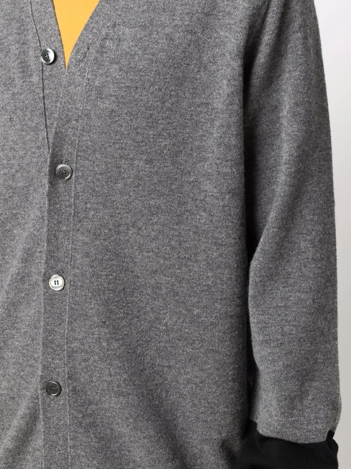 Comme Des Garçons Shirt 細編みボタンアップカーディガン - Grey - 画像5