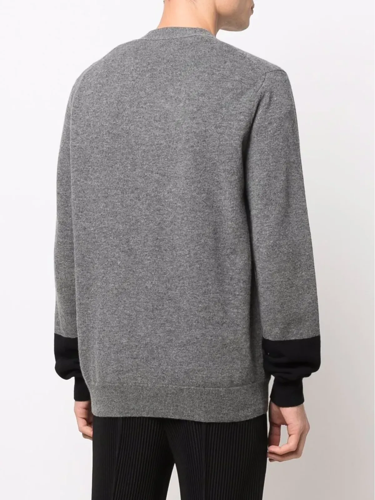 Comme Des Garçons Shirt 細編みボタンアップカーディガン - Grey - 画像4