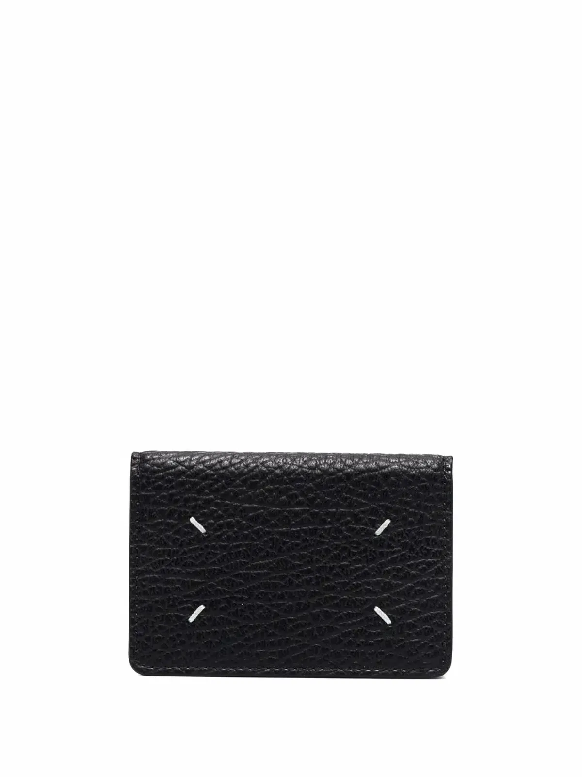 Maison Margiela フォーステッチ レザー カードホルダー（ブラック） - 画像2