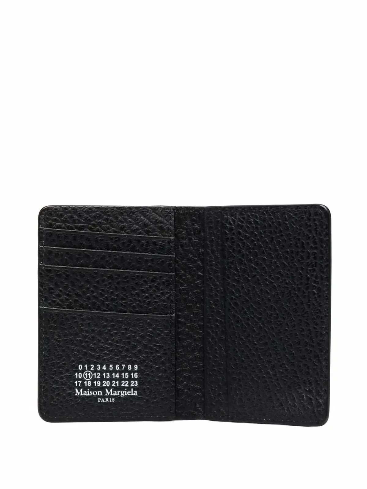 Maison Margiela フォーステッチ レザー カードホルダー（ブラック） - 画像3