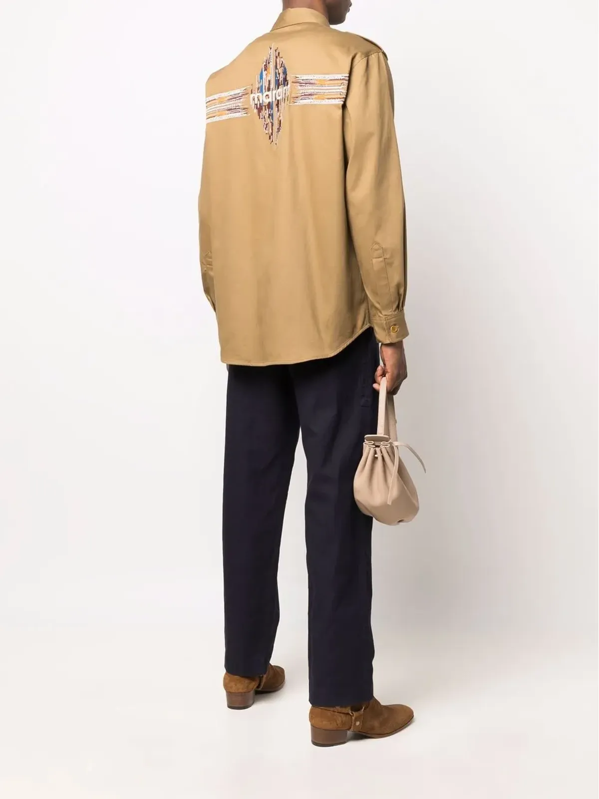 MARANT ロゴプリント コットンシャツ - 画像2