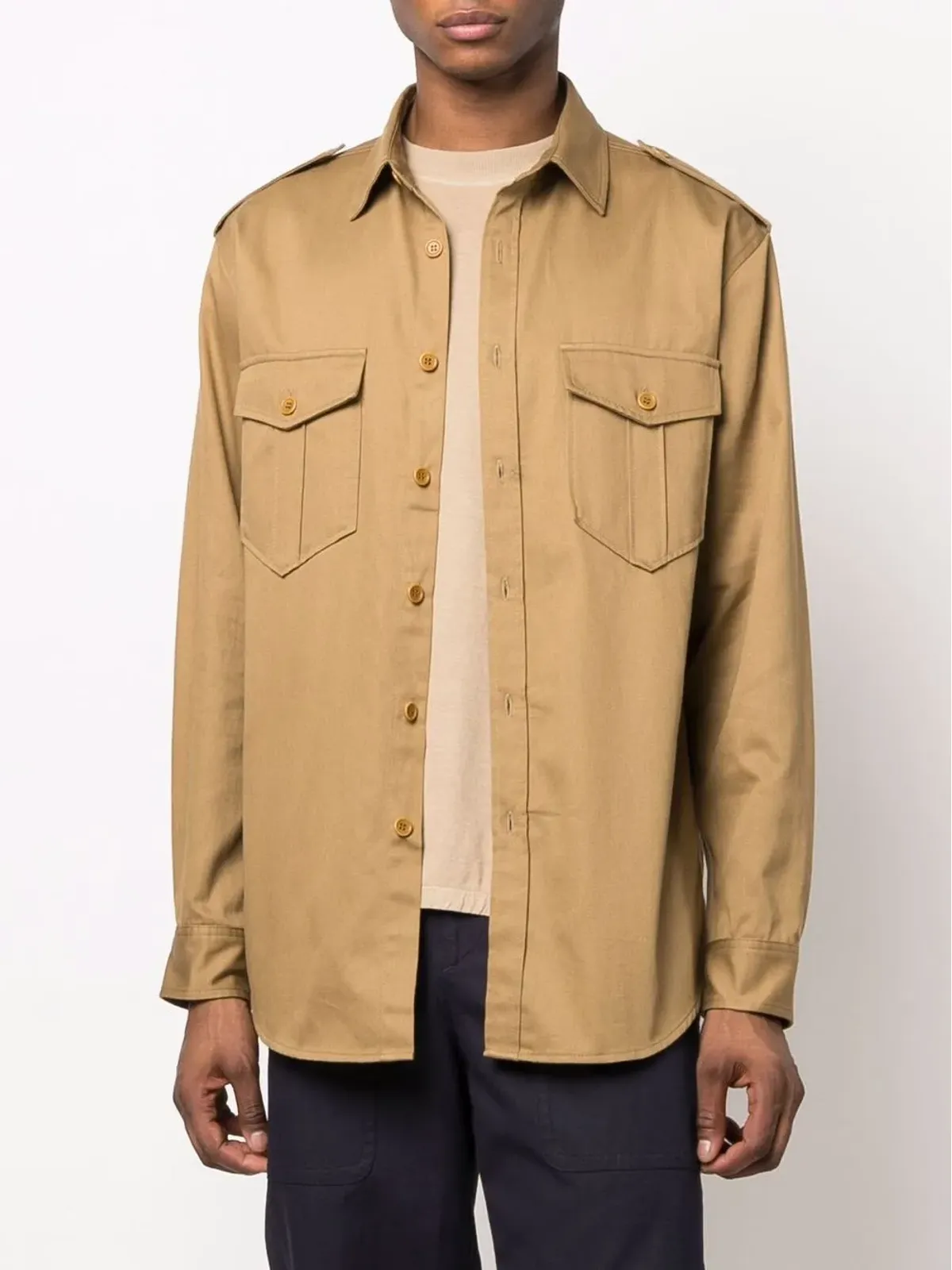 MARANT ロゴプリント コットンシャツ - 画像3