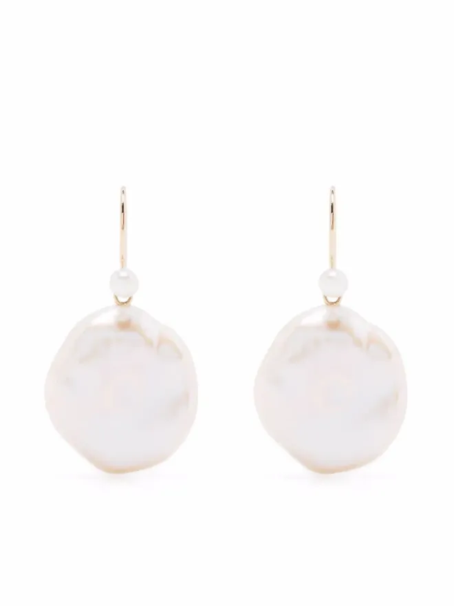 Mizuki Mizuki 14kt イエローゴールド ペタルパール ドロップ イヤリングの商品画像