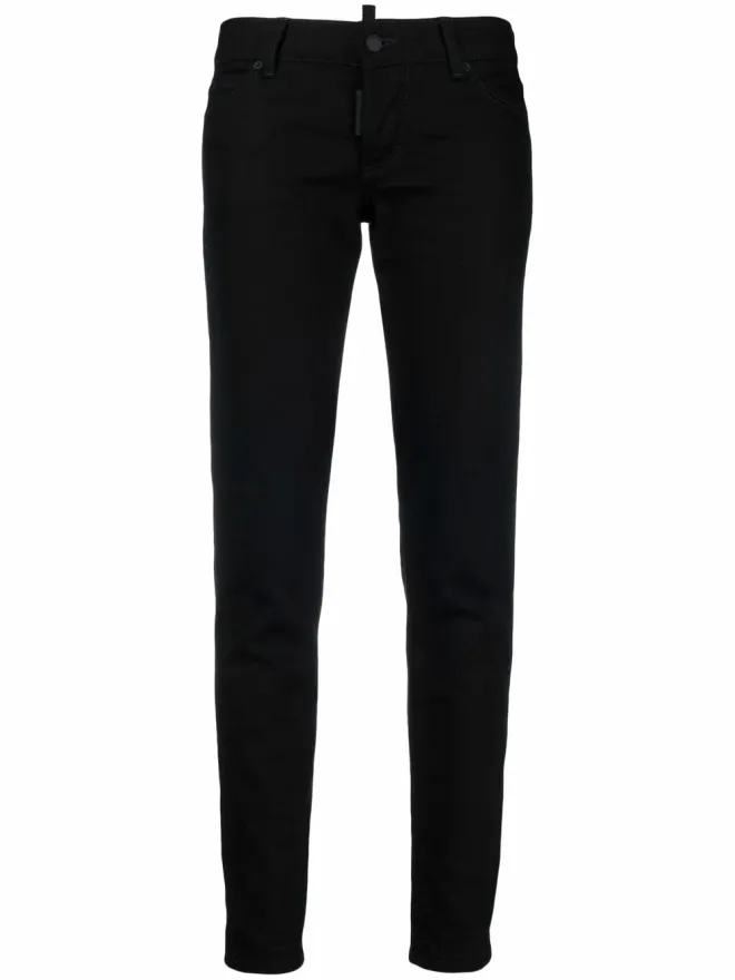 Dsquared2 DSQUARED2 ロゴプリント・スキニージーンズ（ブラック）の商品画像