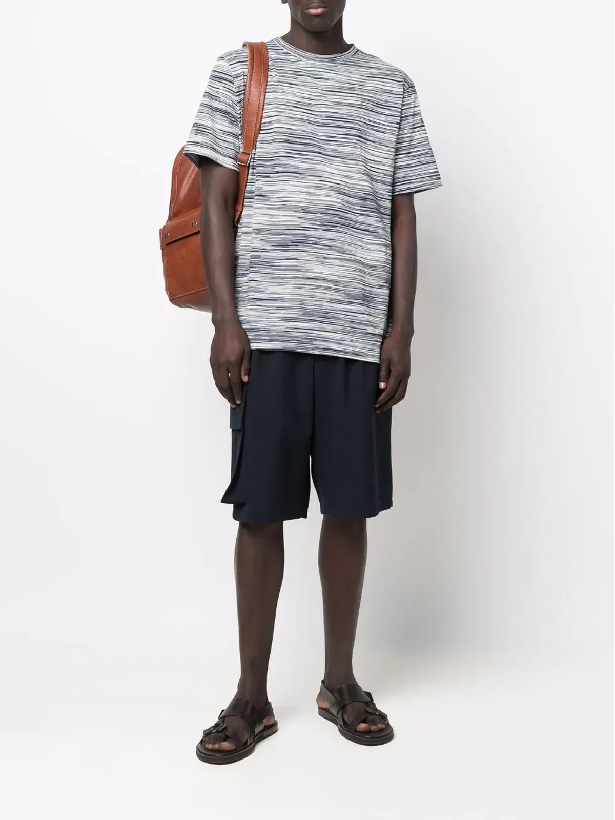 Missoni マルド杢ストライプTシャツ ブルー - 画像2