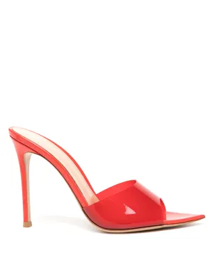 Gianvito Rossi Elle透明ストラップサンダル - レッド - サムネイル1