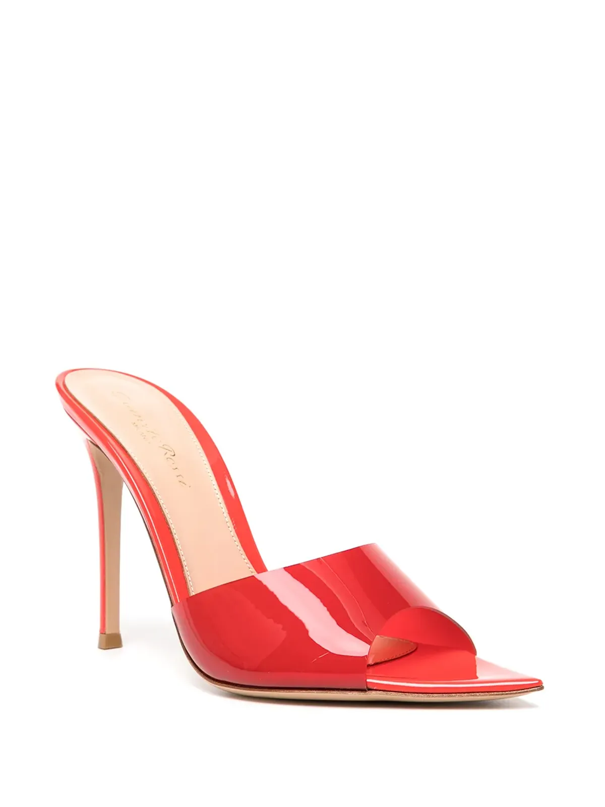 Gianvito Rossi Elle透明ストラップサンダル - レッド - 画像2