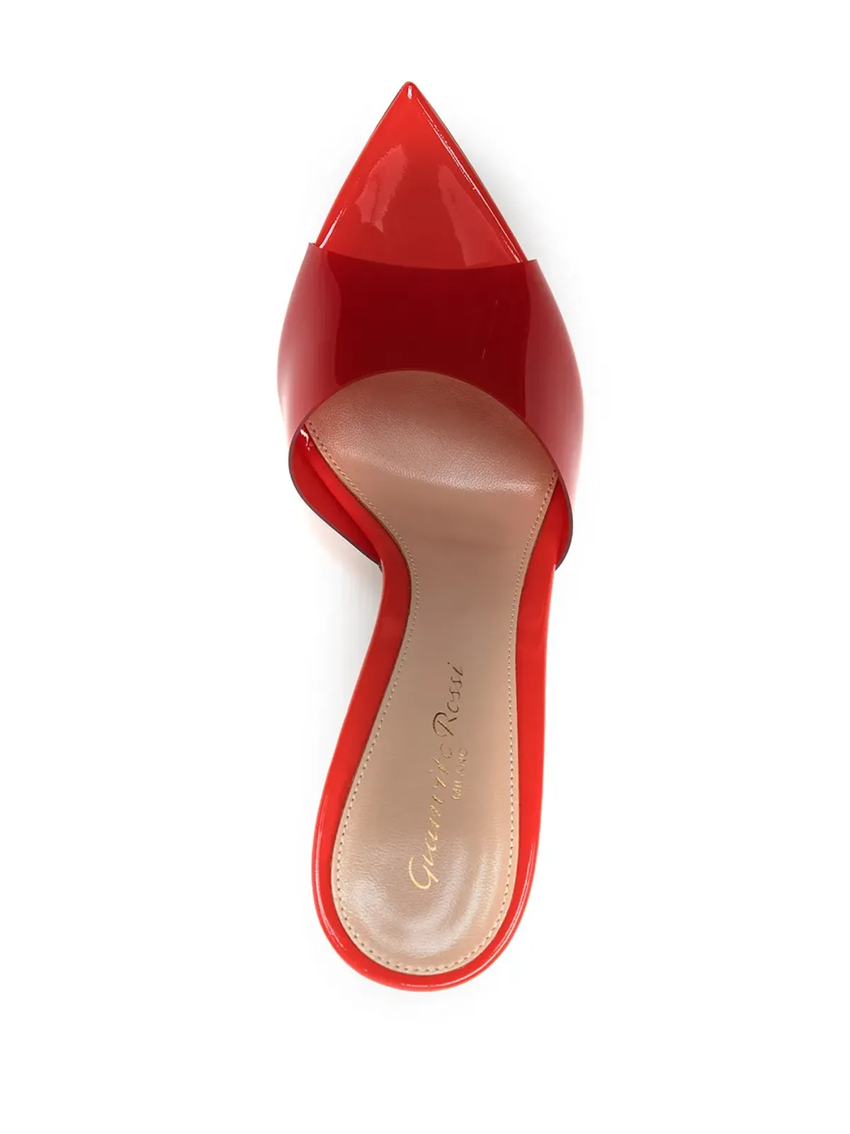 Gianvito Rossi Elle透明ストラップサンダル - レッド - 画像4