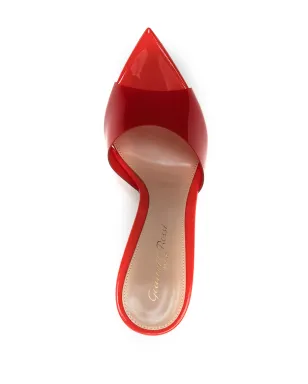 Gianvito Rossi Elle透明ストラップサンダル - レッド - サムネイル4